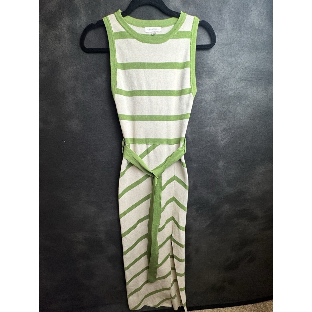 Flying Tomato Stripe Maxi Dress M Long Sleeve Boho Casual Summer Chic Sleek